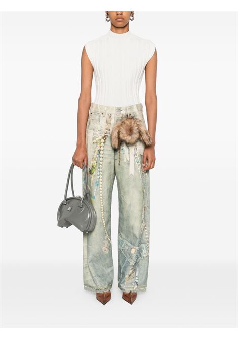 loose fit jeans 1981 unisex white and green ACNE STUDIOS | CK0134AET